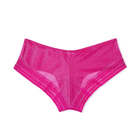 Victoria's Secret Shimmer No Show Cheeky Panty Wicked Rose NEW - Picture 8 of 8